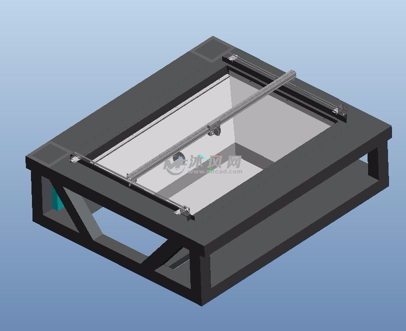激光切割机1390机架三维模型图纸