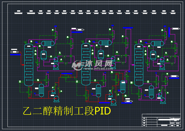 年产20万吨乙二醇生产工艺pid图 - 机械设备图纸