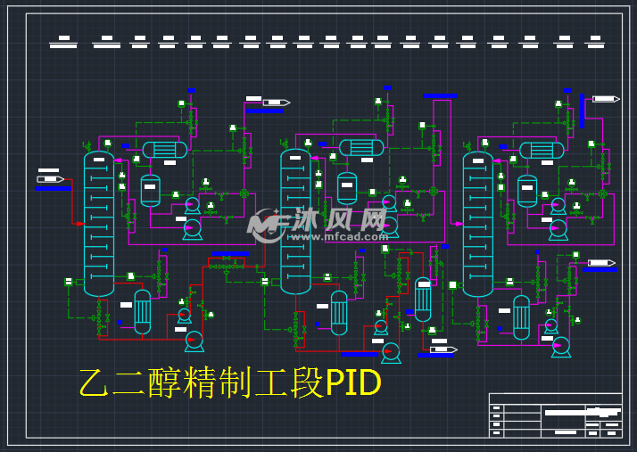 年产20万吨乙二醇生产工艺pid图