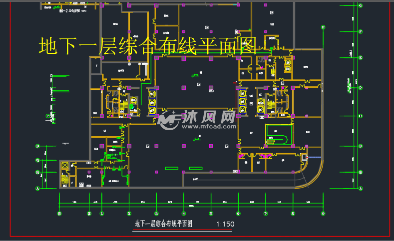 地下一层综合布线平面图