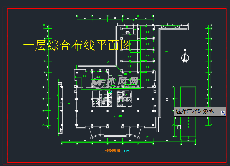 一层综合布线平面图