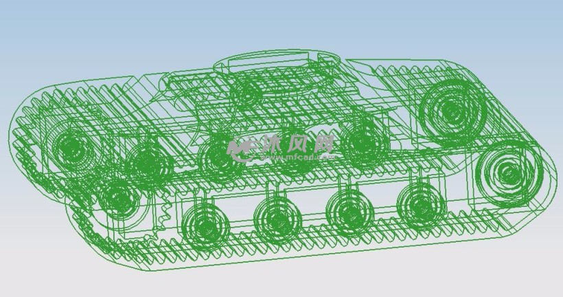 履带坦克底盘三维模型