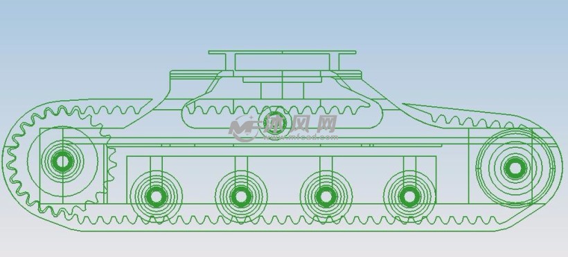 履带坦克底盘三维模型