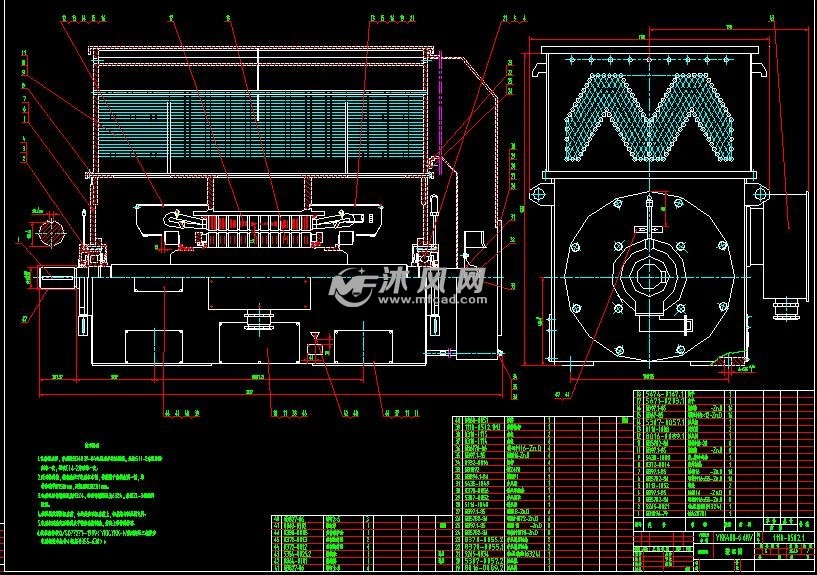 ykk400-6 185kw 6kv电机图纸