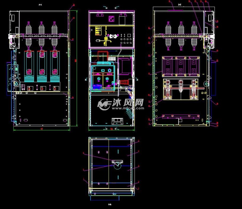 环网柜断路器柜结构示意图