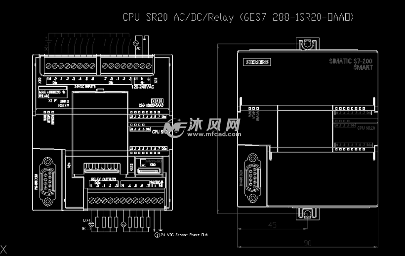 cpu sr20 ac dc relay (6es7 288-1sr20-oaao)