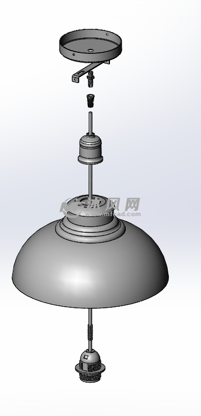 吊灯分解模型图