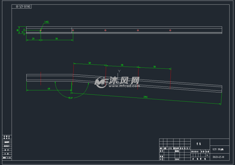 dk630-625单开道岔图纸