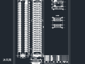 25层垂直升降塔库式立体车库图纸