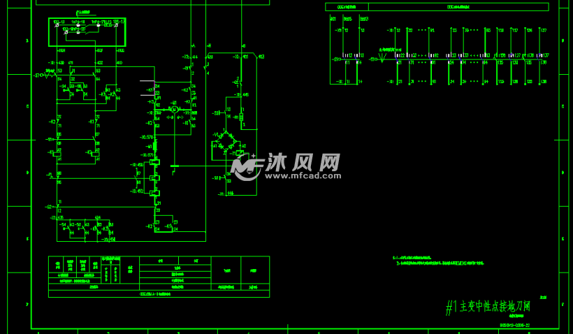 1号主变中性点接地刀闸图纸