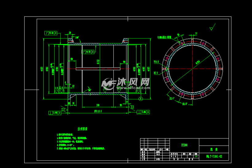 150wq180-25-22型潜水排污泵 - 泵图纸 - 沐风网