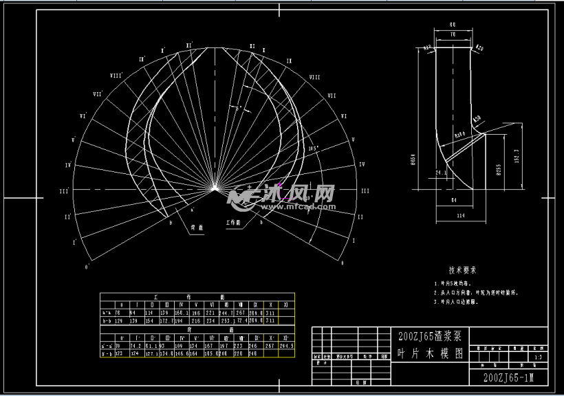 叶片木模图