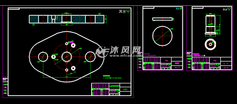 垫片落料冲孔倒装复合模设计方案(proe cad)