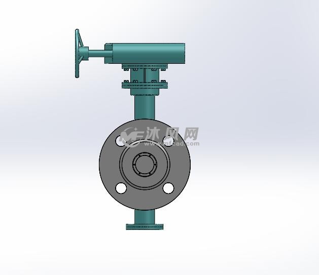 dd343(h)y(f)-16c.p.r.v-l硬密封法兰蝶阀模型立式图