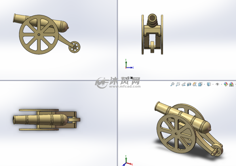 大炮三视图