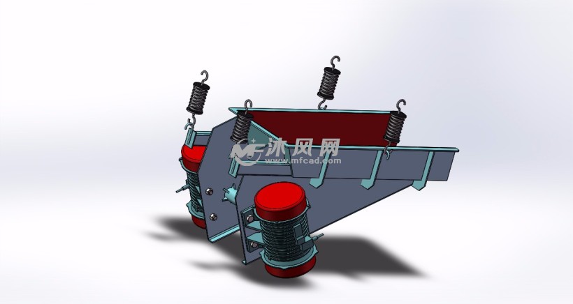 震动给料机模型 输送和提升设备图纸 沐风网