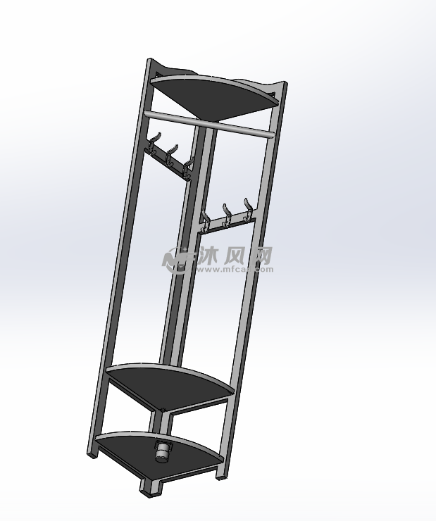 角架式挂衣架模型图