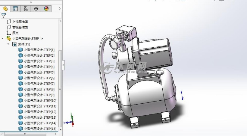小型气泵设计模型建模