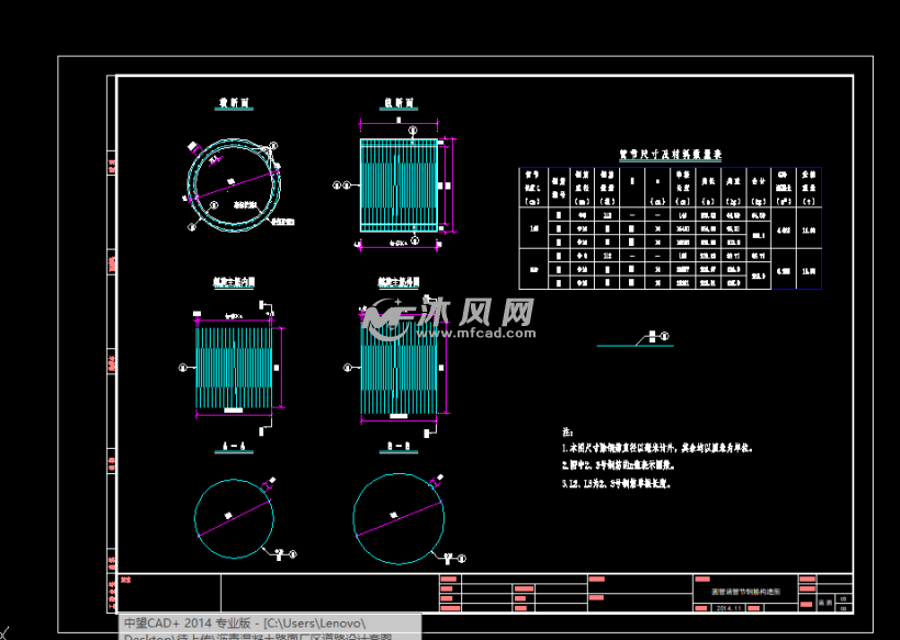 圆管涵管节钢筋构造图