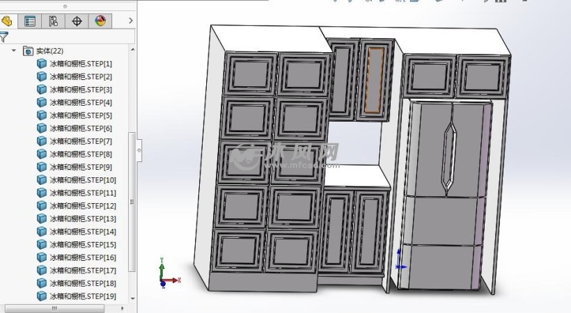 冰箱和橱柜设计模型