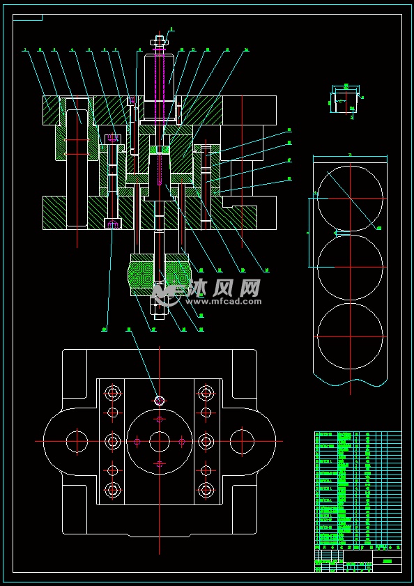 支撑套落料冲孔拉深复合模冲压模具设计