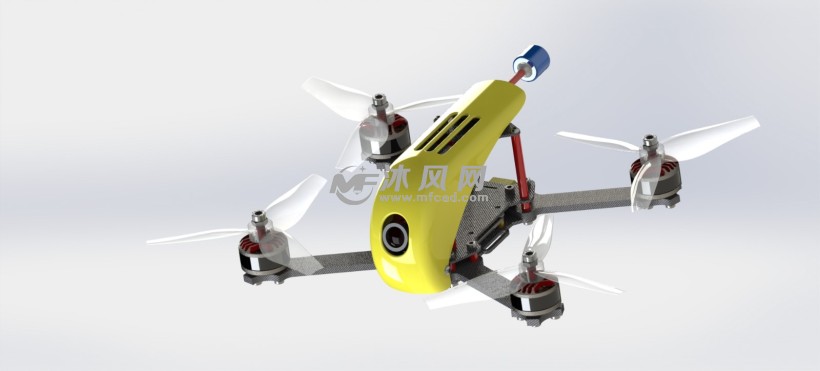 solidworks四轴飞行器 - 航空航天图纸 - 沐风网