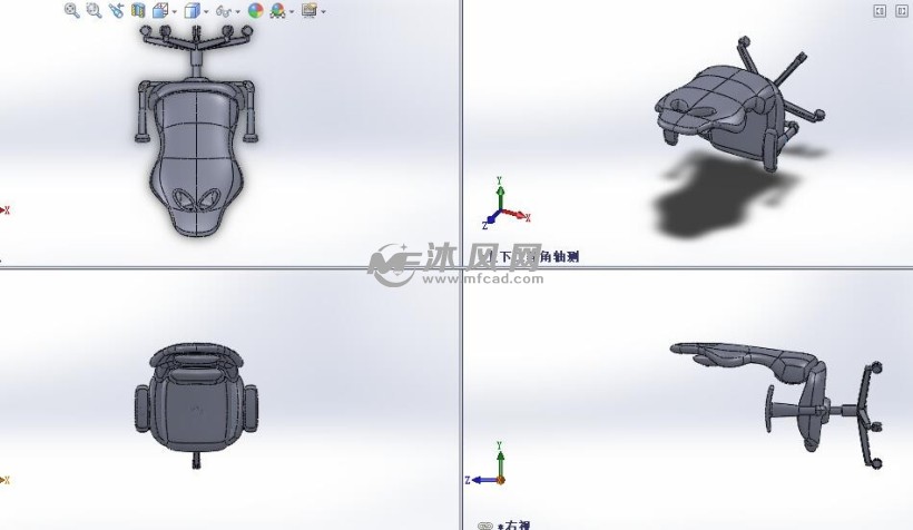 电竞椅设计模型建模三视图