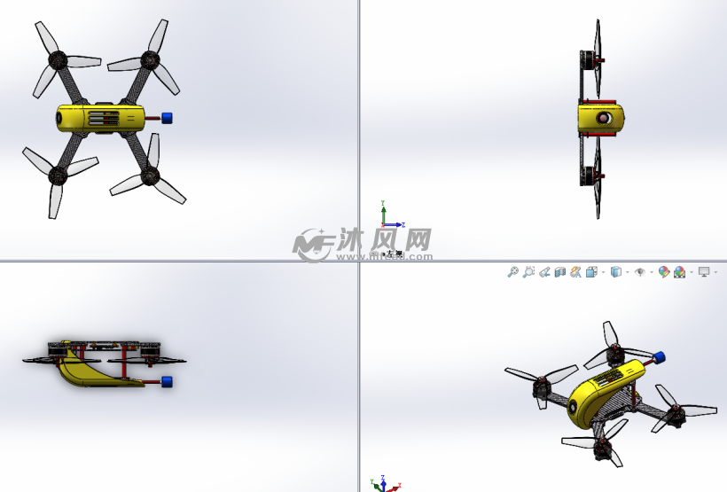 solidworks四轴飞行器