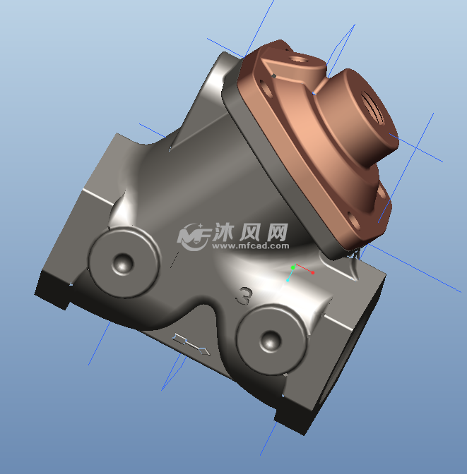 proe水阀三维模型图纸