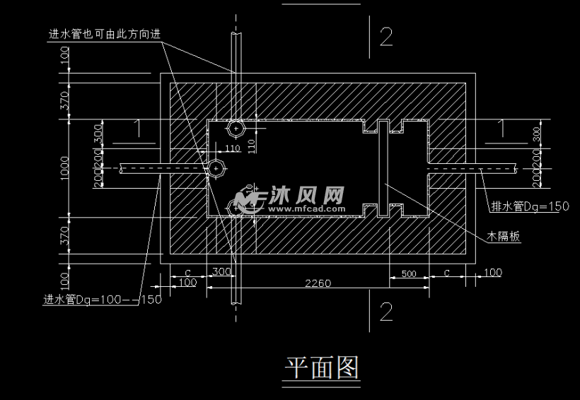 隔油池标准cad图纸