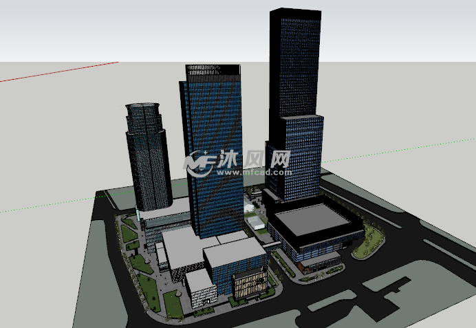 静安嘉里商业中心建筑三维模型