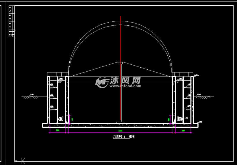 二次发酵罐 剖面图