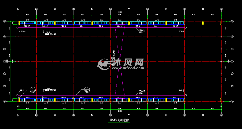 吊车梁系统构件布置图