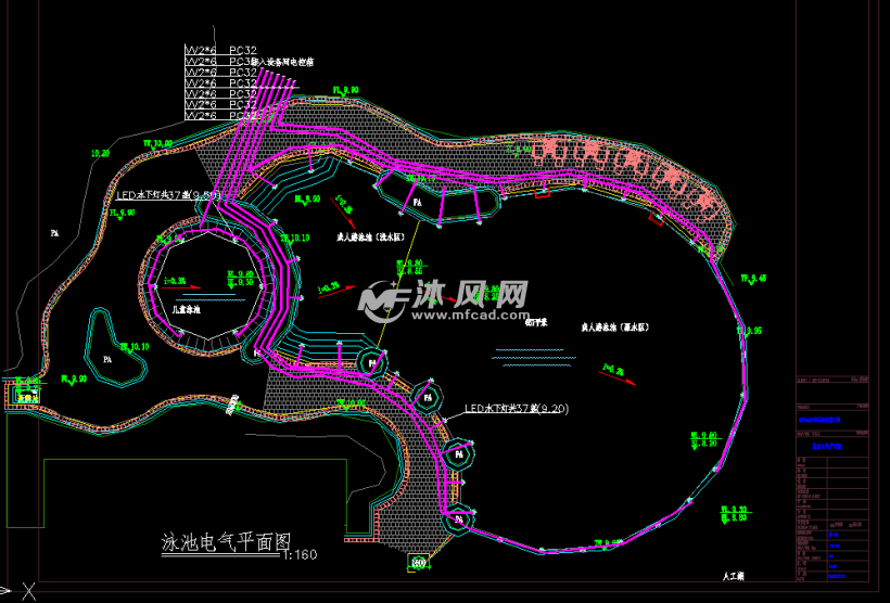 泳池电气平面图