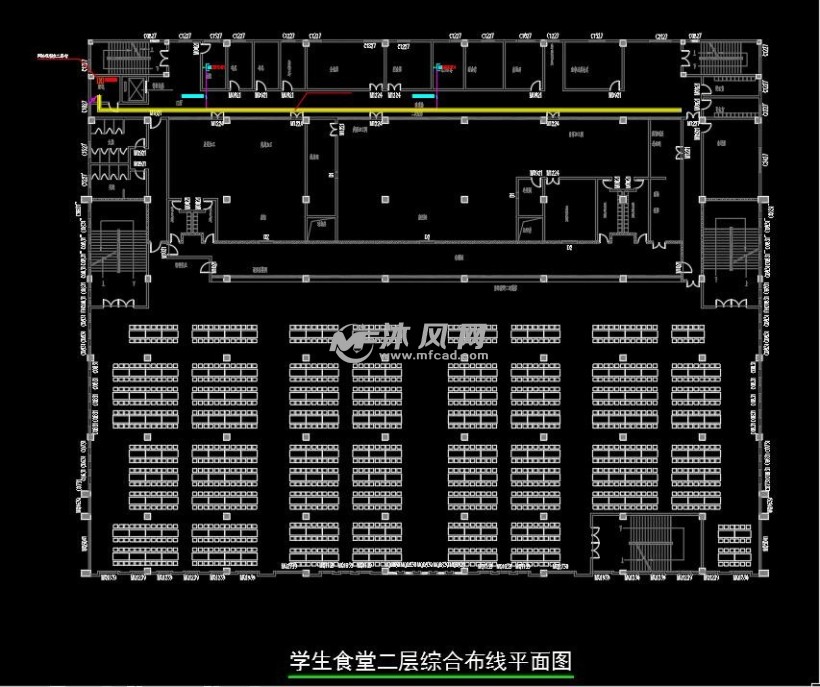 学生食堂二层综合平面图