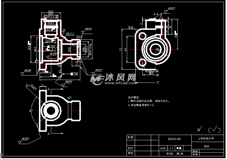 阀体cad图纸