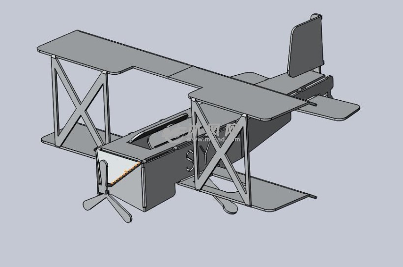 钣金双翼飞机