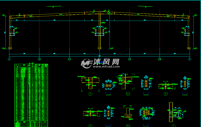 钢结构工业厂房结构施工图纸