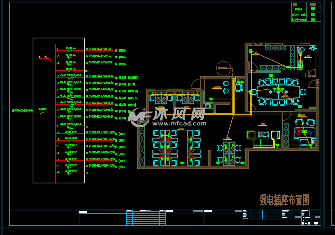水电图纸上强电插座和弱电插座符号怎样区别 电插座水电图纸符号