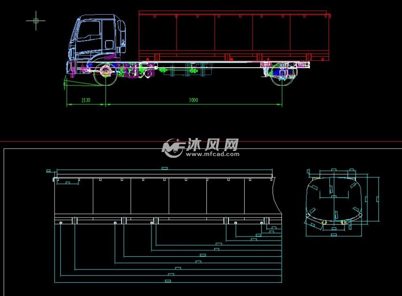 油罐车cad图纸