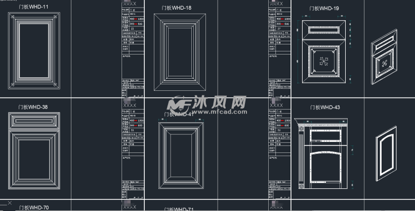 全屋定制门板线条罗马柱等部件设计模块