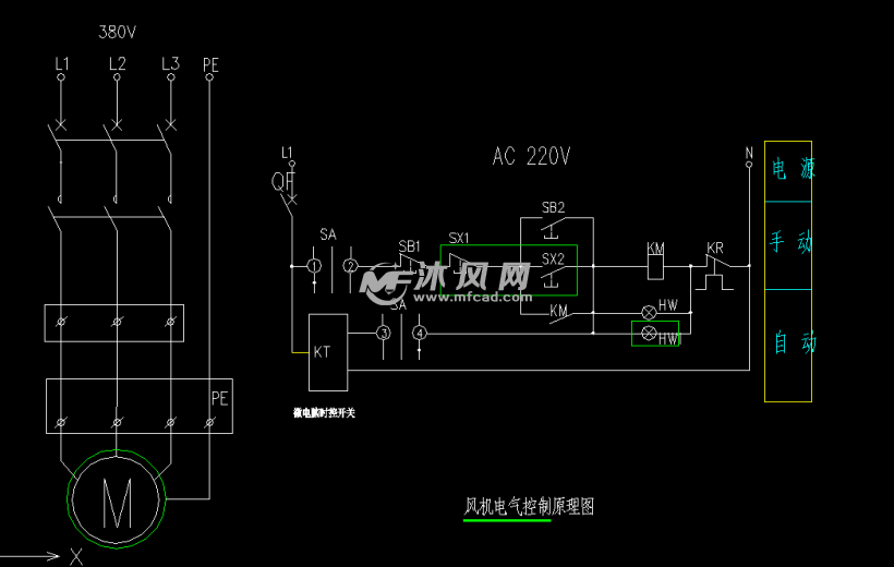 风机电气控制原理图