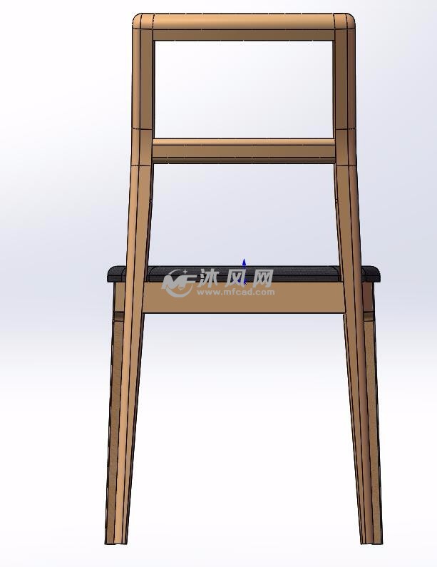 北欧日式椅子背面视图