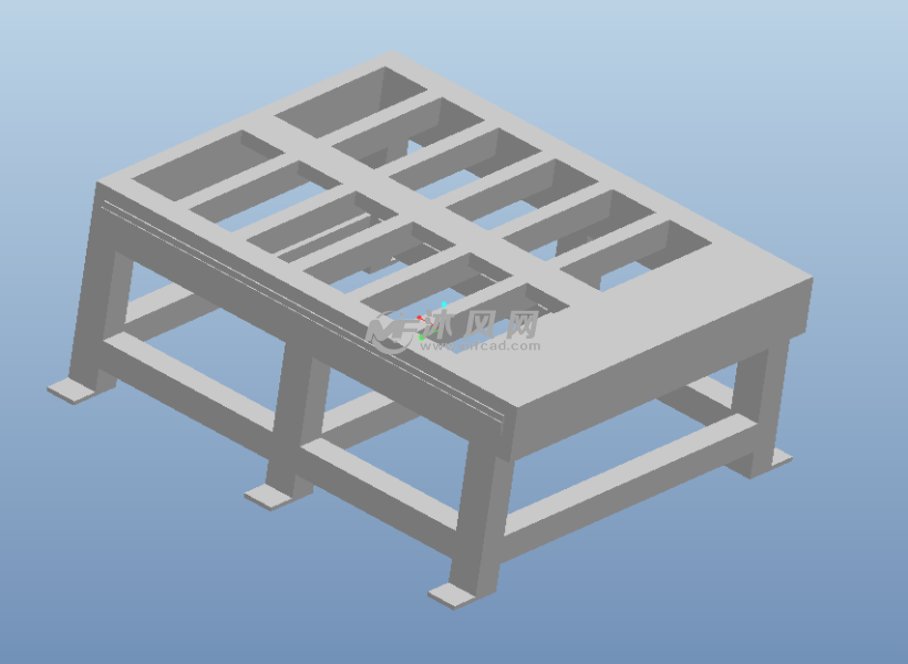 工业机架三维模型图纸 - 机床附件图纸 - 沐风网