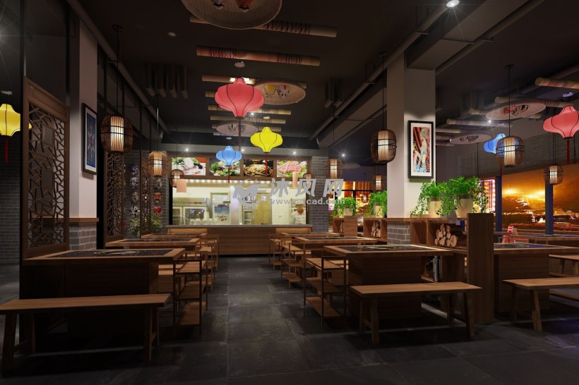 火锅店室内效果图
