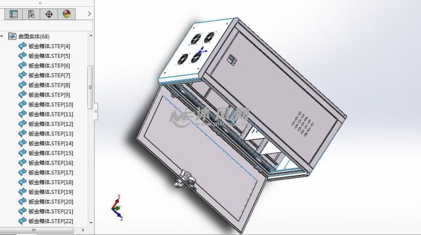 钣金电控箱体设计模型