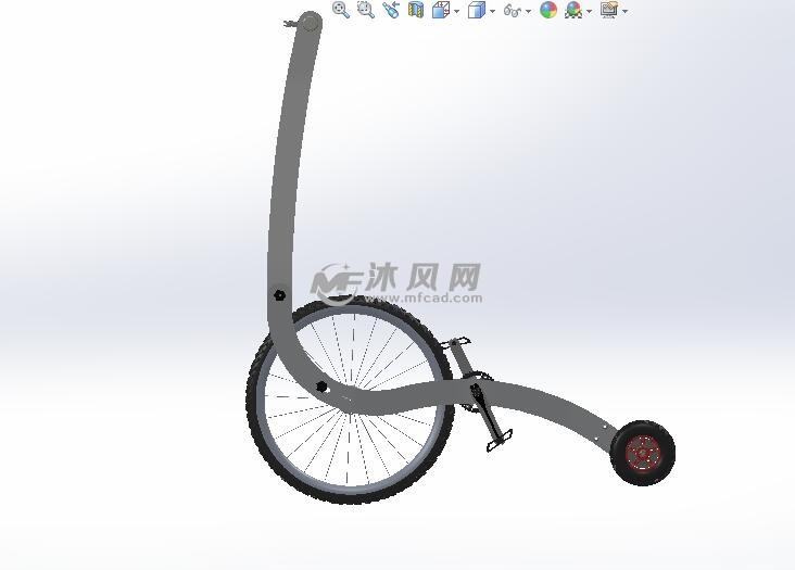 创意自行车设计模型立式图