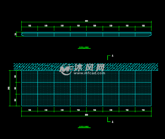 4米悬挑玻璃雨棚节点图