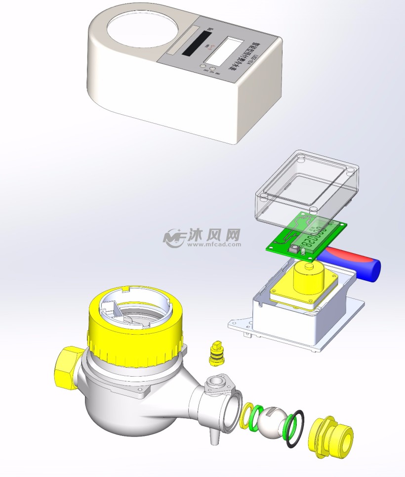 dn15 球阀智能水表爆炸图