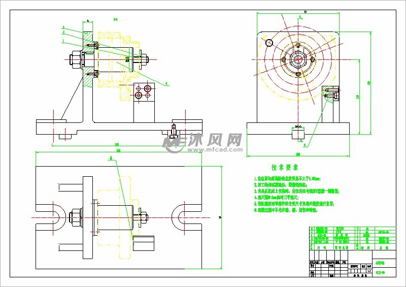 k041-法兰盘84003铣54mm尺寸平面夹具设计